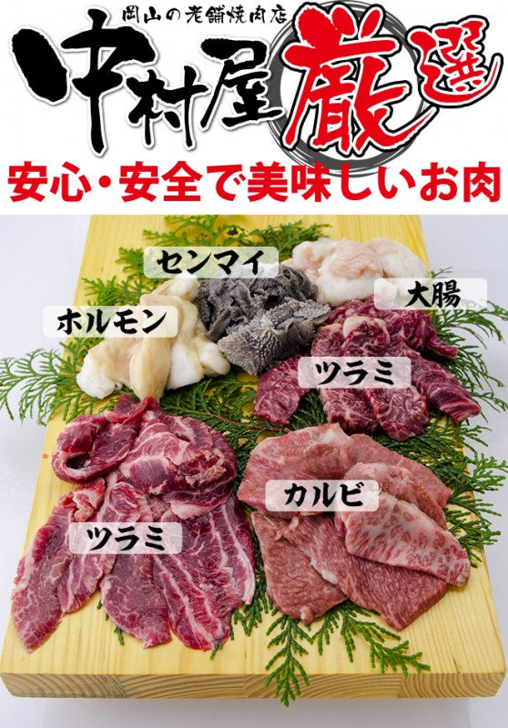 国産牛 バーベキューセット3 カルビ300g ハラミ300g ホルモン100g センマイ100g 大