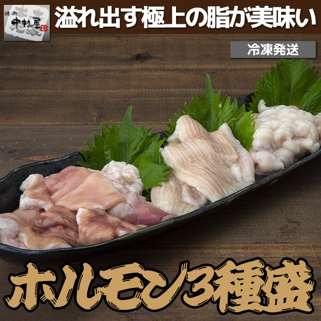 国産牛ホルモン3種盛 ホルモン100g 大腸100g アカセン100g
