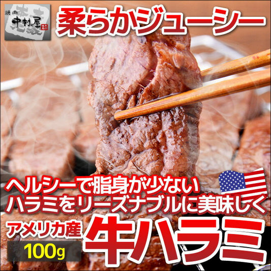 ハラミ100g USA産 横隔膜 (焼肉 バーベキュー BBQ 牛肉)