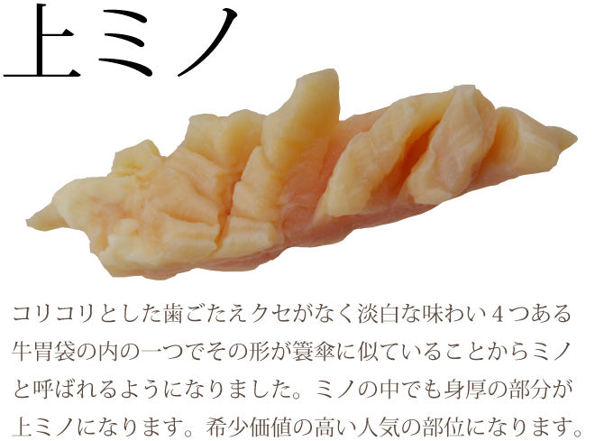 国産牛上ミノ100g(胃袋　焼肉　バーベキュー　BBQ)