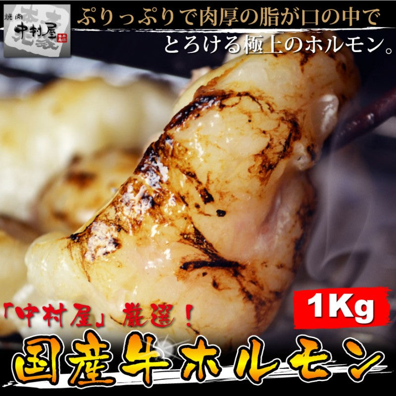 送料無料!国産牛ホルモン1kg【200gX5パック】【メガ盛り】